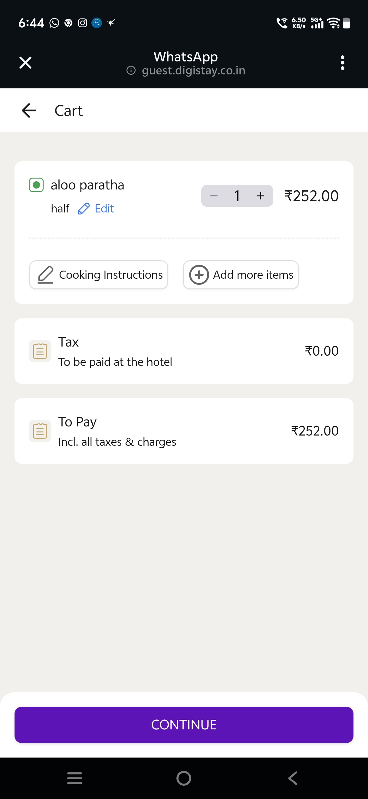 DigiStay Guest App Screen 3